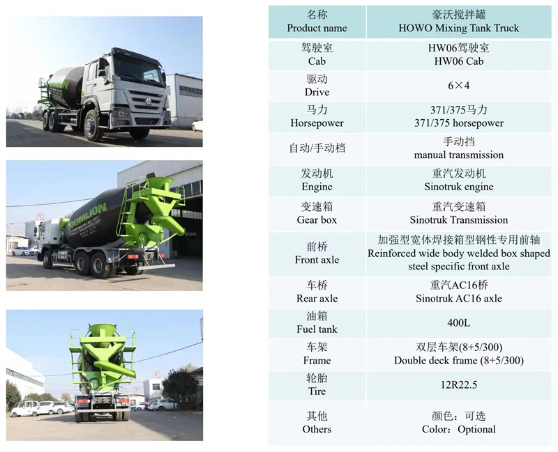 Sinotruck HOWO mixer truck mixing tank truck