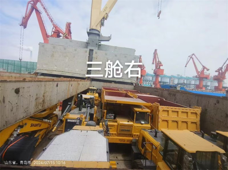 Used Vehicle Export in Progress: Fleet Being Loaded for Overseas Shipment